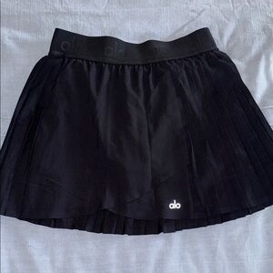 ALO Yoga Black Mini Pleated Skirt